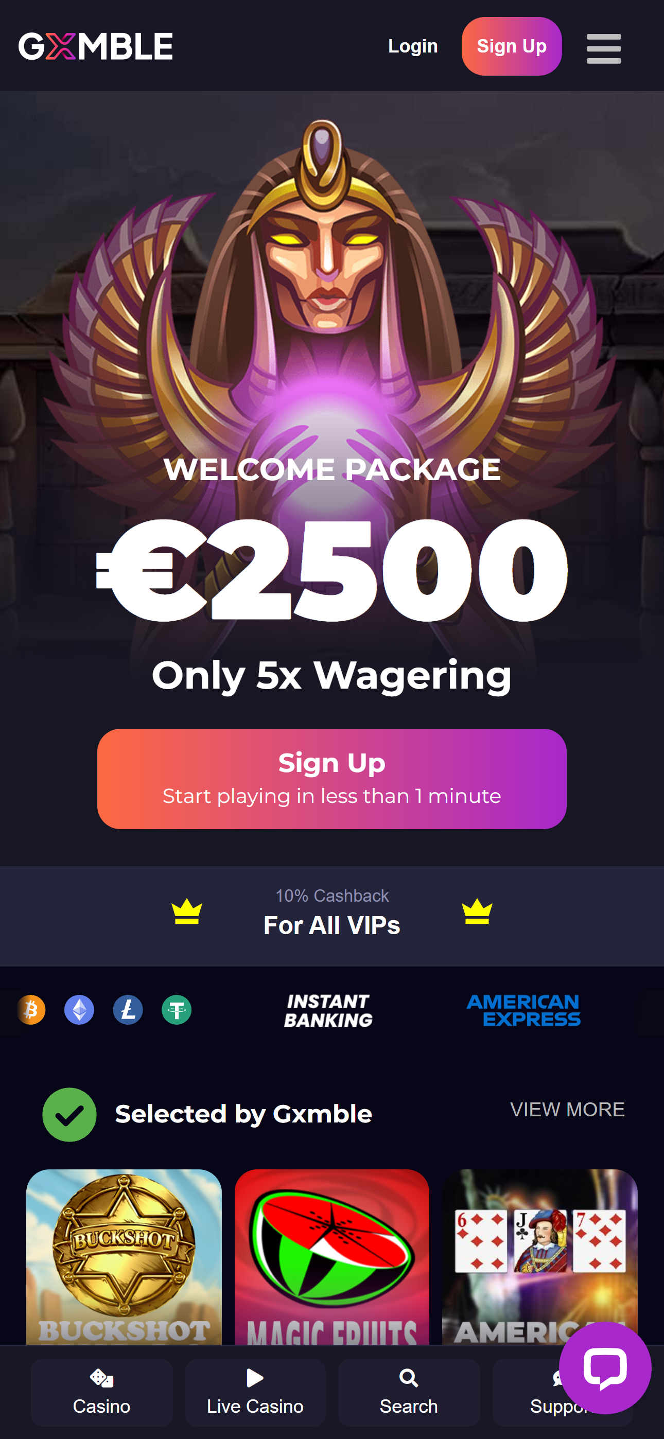 Gxmble Casino — mobiel